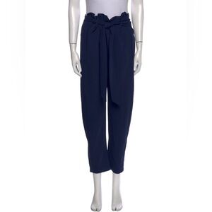 MM6 Navy Women's Paperbag Waist Pants